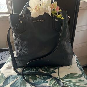 Michael Kors Black Leather Tote Bag